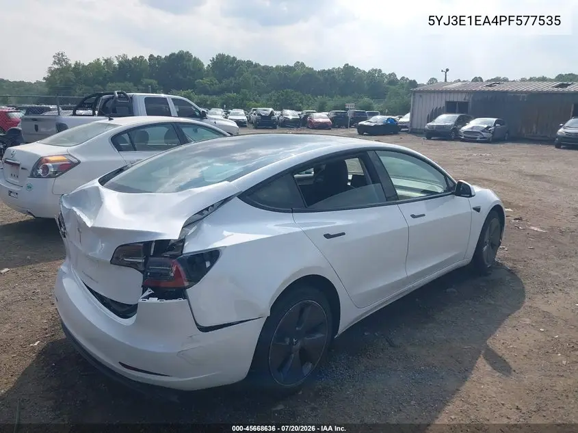 2023 Tesla Model 3 Rear-Wheel Drive VIN: 5YJ3E1EA4PF577535 Lot: 45668636