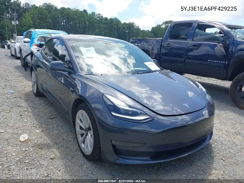 2023 Tesla Model 3 Rear-Wheel Drive VIN: 5YJ3E1EA6PF429225 Lot: 45671647