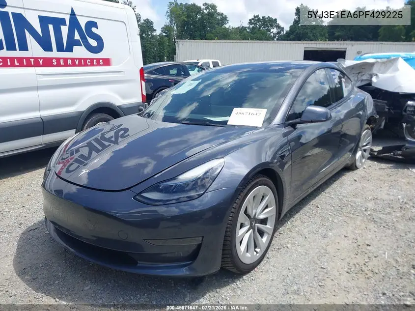 2023 Tesla Model 3 Rear-Wheel Drive VIN: 5YJ3E1EA6PF429225 Lot: 45671647