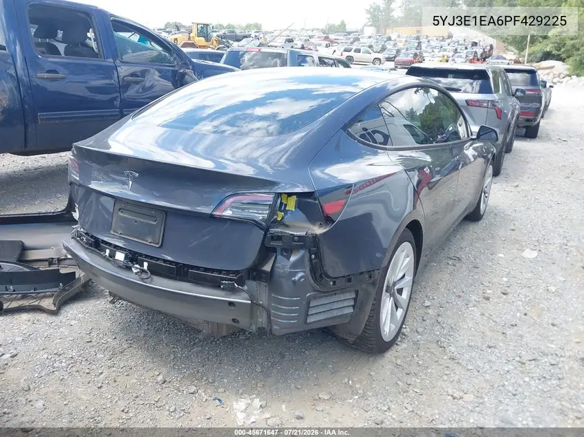 2023 Tesla Model 3 Rear-Wheel Drive VIN: 5YJ3E1EA6PF429225 Lot: 45671647