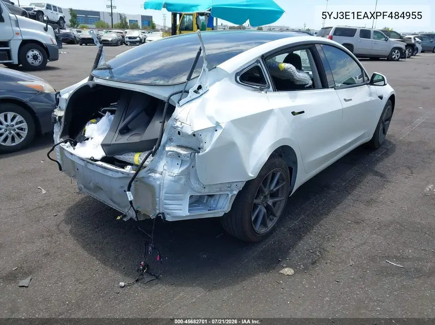 2023 Tesla Model 3 Rear-Wheel Drive VIN: 5YJ3E1EAXPF484955 Lot: 45682701
