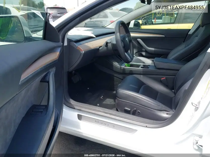 2023 Tesla Model 3 Rear-Wheel Drive VIN: 5YJ3E1EAXPF484955 Lot: 45682701