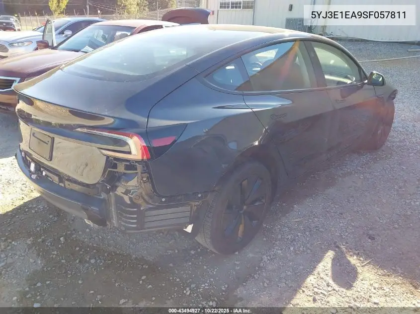 5YJ3E1EA9SF057811 2025 Tesla Model 3 Long Range Rear-Wheel Drive