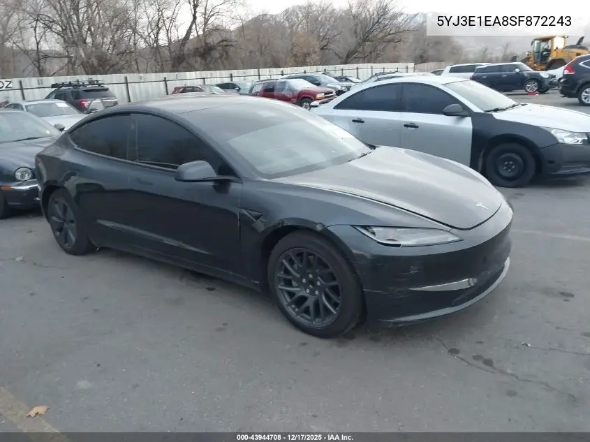 5YJ3E1EA8SF872243 2025 Tesla Model 3 Long Range Rear-Wheel Drive/Standard Rear-Wheel Drive