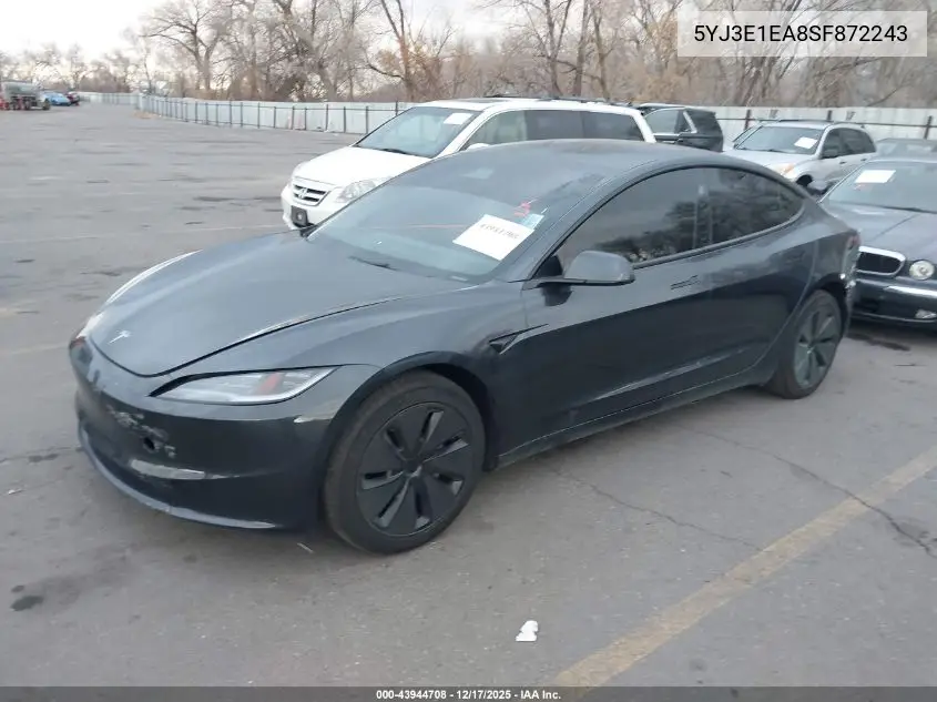 5YJ3E1EA8SF872243 2025 Tesla Model 3 Long Range Rear-Wheel Drive/Standard Rear-Wheel Drive
