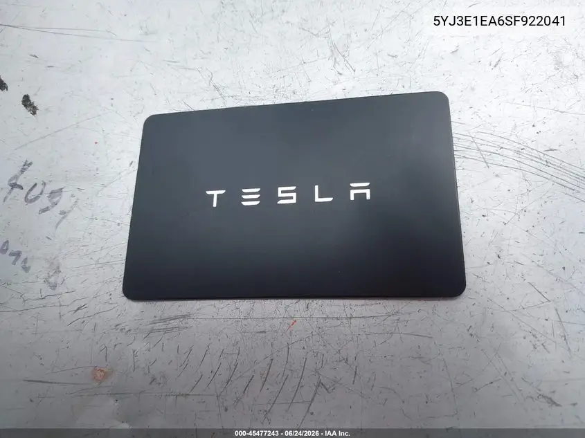 2025 Tesla Model 3 Long Range Rear-Wheel Drive/Standard Rear-Wheel Drive VIN: 5YJ3E1EA6SF922041 Lot: 45477243