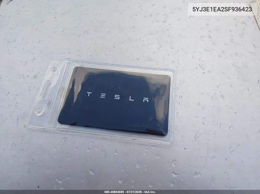2025 Tesla Model 3 Long Range Rear-Wheel Drive/Standard Rear-Wheel Drive VIN: 5YJ3E1EA2SF936423 Lot: 45682889