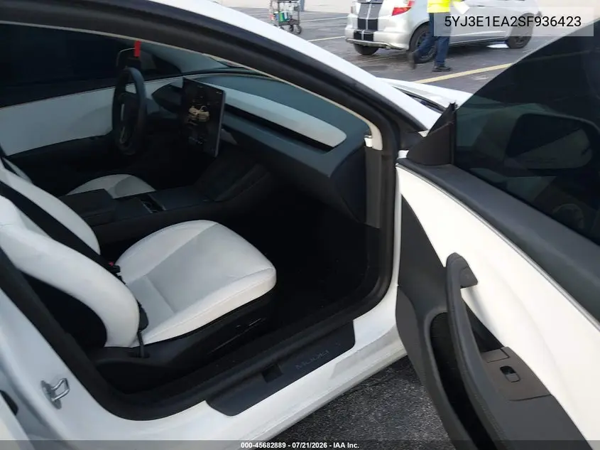 2025 Tesla Model 3 Long Range Rear-Wheel Drive/Standard Rear-Wheel Drive VIN: 5YJ3E1EA2SF936423 Lot: 45682889