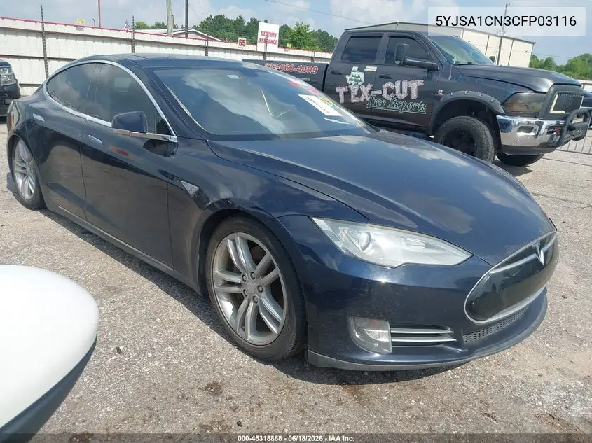 2012 Tesla Model S Signature VIN: 5YJSA1CN3CFP03116 Lot: 45318888