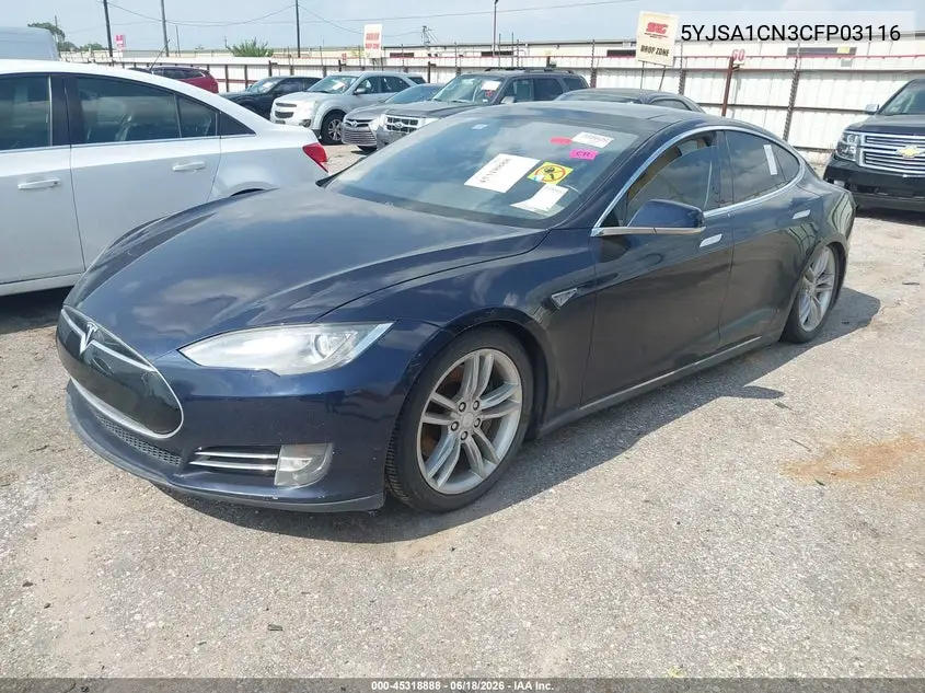 2012 Tesla Model S Signature VIN: 5YJSA1CN3CFP03116 Lot: 45318888