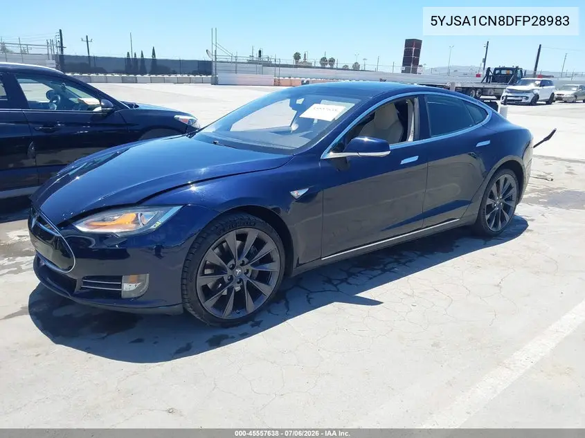 2013 Tesla Model S VIN: 5YJSA1CN8DFP28983 Lot: 45557638