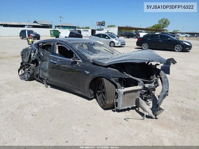 2013 Tesla Model S Performance VIN: 5YJSA1DP3DFP16322 Lot: 45601417