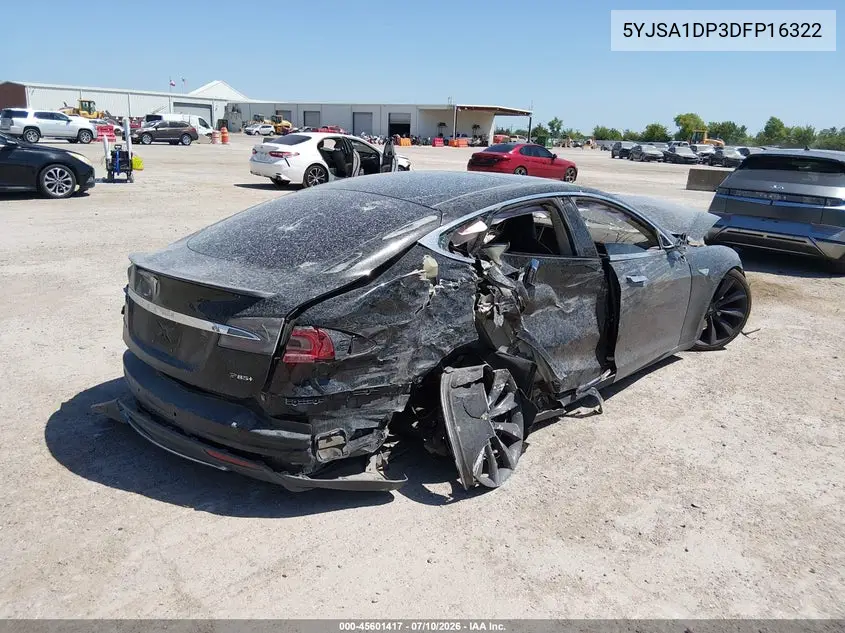 2013 Tesla Model S Performance VIN: 5YJSA1DP3DFP16322 Lot: 45601417