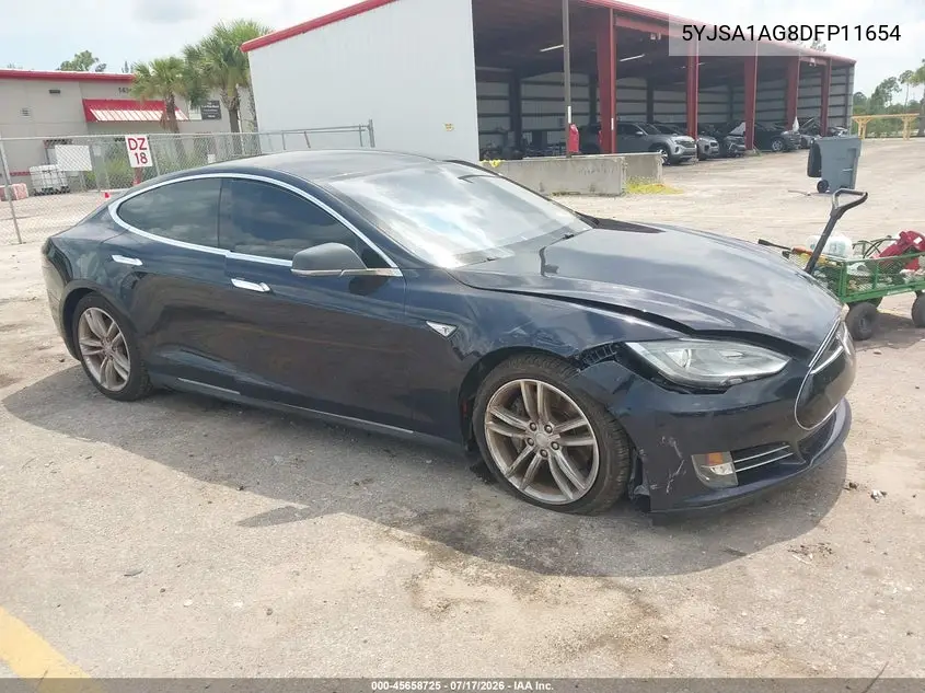 2013 Tesla Model S VIN: 5YJSA1AG8DFP11654 Lot: 45658725
