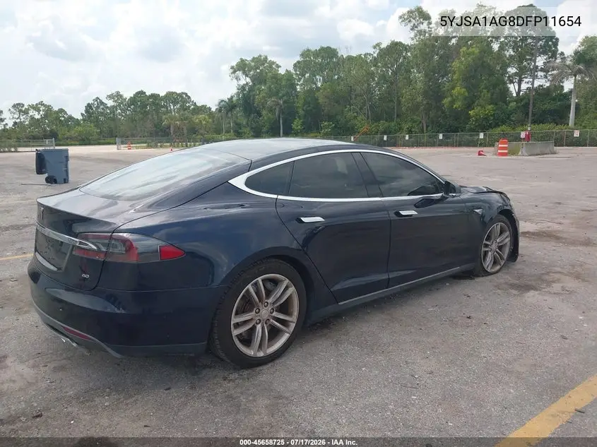 2013 Tesla Model S VIN: 5YJSA1AG8DFP11654 Lot: 45658725