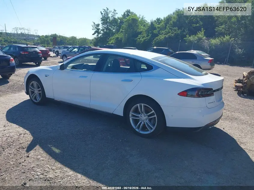 2014 Tesla Model S VIN: 5YJSA1S14EFP63620 Lot: 45391068