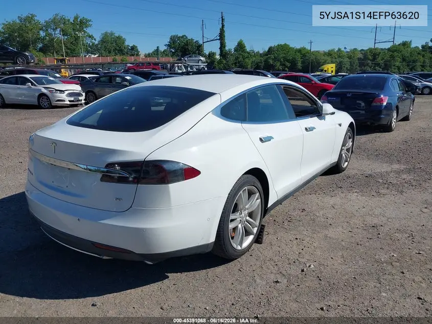 2014 Tesla Model S VIN: 5YJSA1S14EFP63620 Lot: 45391068
