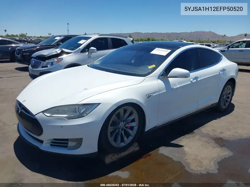 2014 Tesla Model S P85 VIN: 5YJSA1H12EFP50520 Lot: 45535352