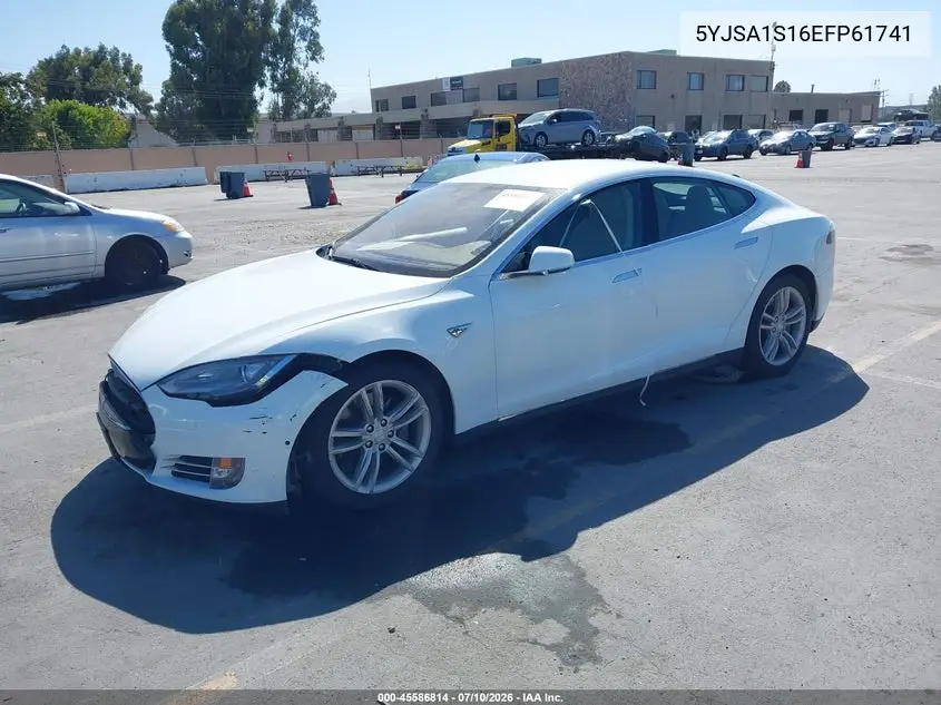 2014 Tesla Model S VIN: 5YJSA1S16EFP61741 Lot: 45586814