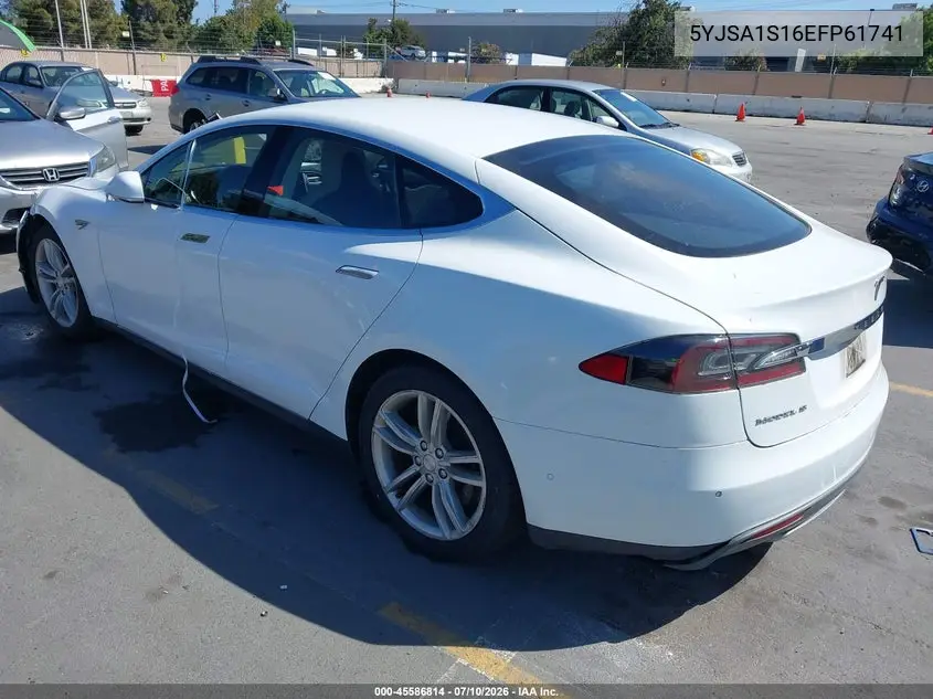 2014 Tesla Model S VIN: 5YJSA1S16EFP61741 Lot: 45586814