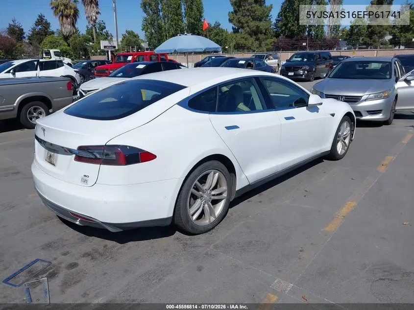 2014 Tesla Model S VIN: 5YJSA1S16EFP61741 Lot: 45586814
