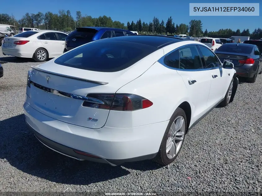 2014 Tesla Model S P85 VIN: 5YJSA1H12EFP34060 Lot: 45595420