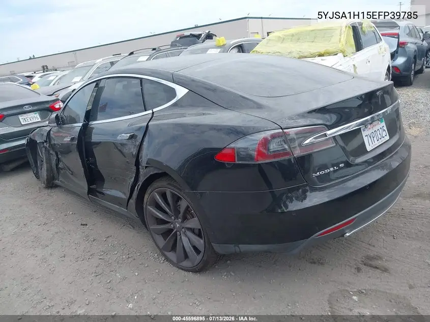 2014 Tesla Model S P85 VIN: 5YJSA1H15EFP39785 Lot: 45596895