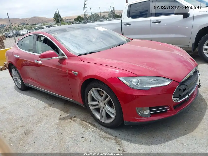 2014 Tesla Model S VIN: 5YJSA1S12EFP60697 Lot: 45598338