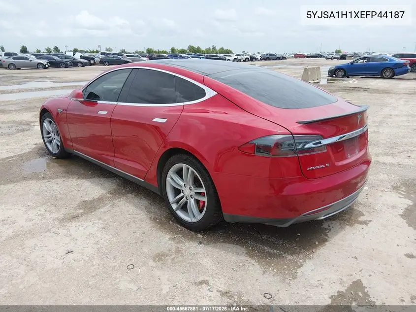 2014 Tesla Model S P85 VIN: 5YJSA1H1XEFP44187 Lot: 45667881