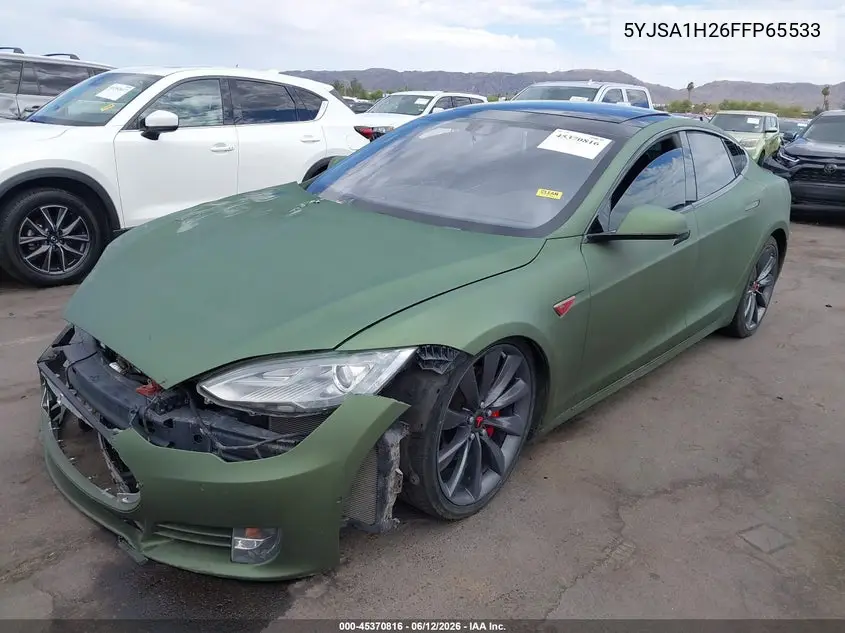 2015 Tesla Model S 70D/85D/P85D VIN: 5YJSA1H26FFP65533 Lot: 45370816