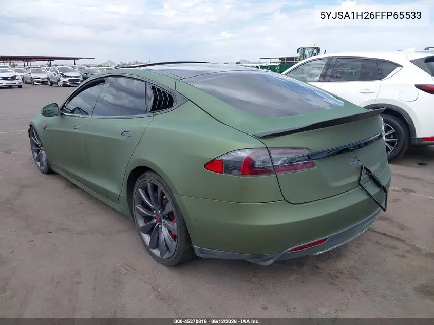 2015 Tesla Model S 70D/85D/P85D VIN: 5YJSA1H26FFP65533 Lot: 45370816