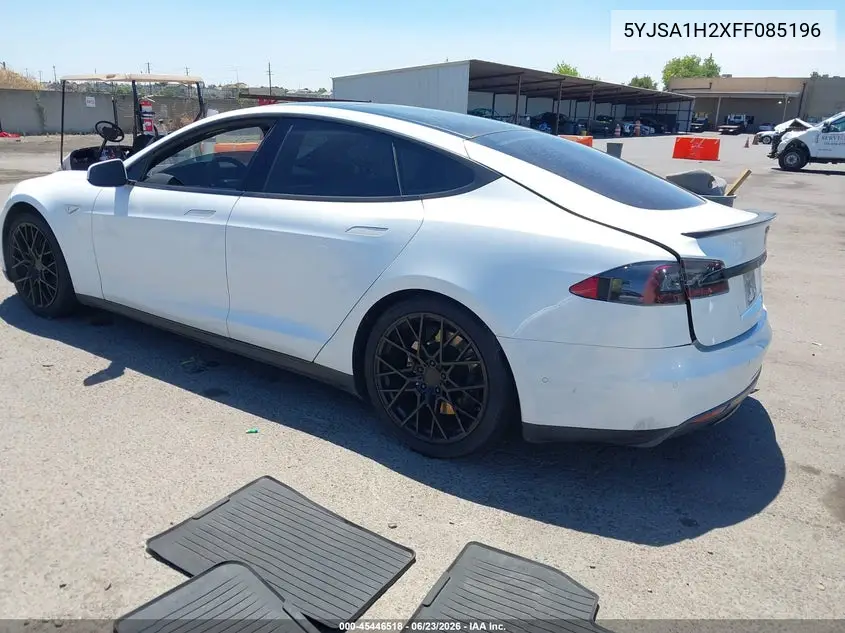 2015 Tesla Model S 70D/85D/P85D VIN: 5YJSA1H2XFF085196 Lot: 45446518