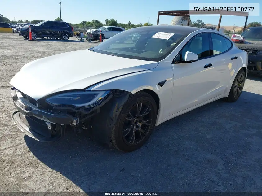 2015 Tesla Model S 70D/85D/P85D VIN: 5YJSA1H20FF100272 Lot: 45486561
