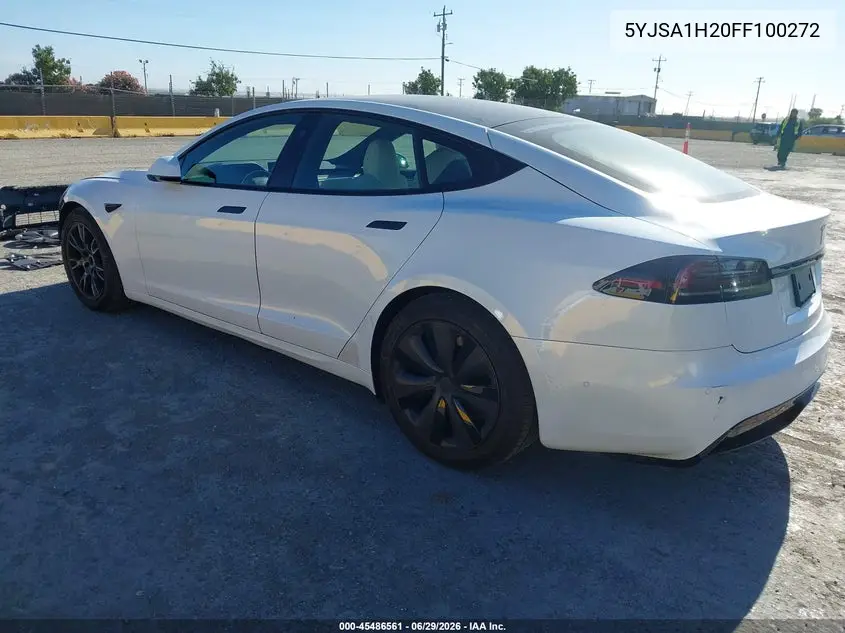 2015 Tesla Model S 70D/85D/P85D VIN: 5YJSA1H20FF100272 Lot: 45486561
