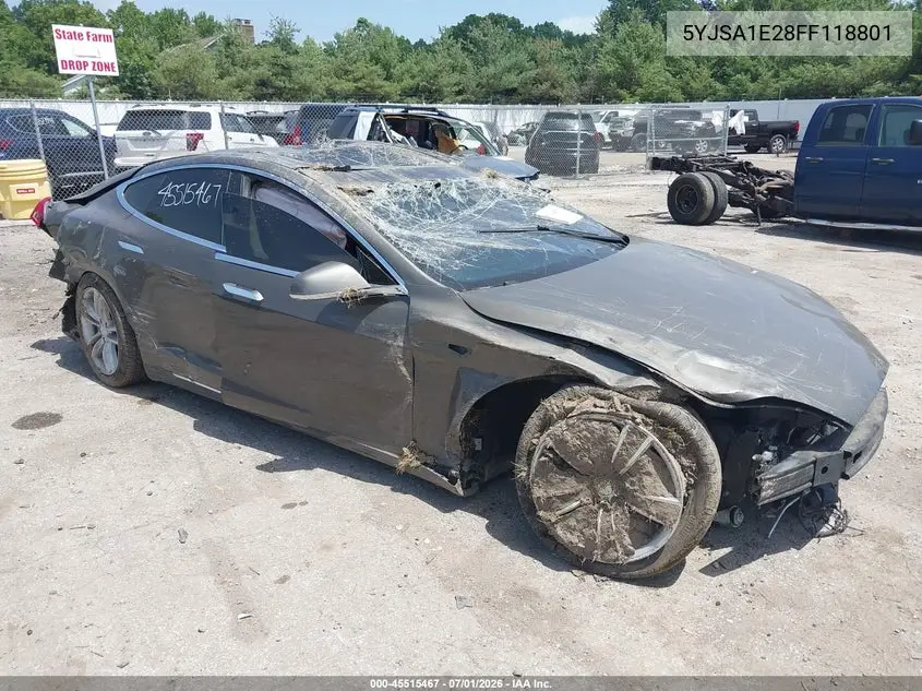 2015 Tesla Model S 70D/85D/P85D VIN: 5YJSA1E28FF118801 Lot: 45515467