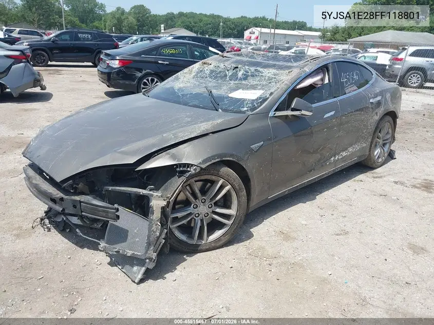 2015 Tesla Model S 70D/85D/P85D VIN: 5YJSA1E28FF118801 Lot: 45515467