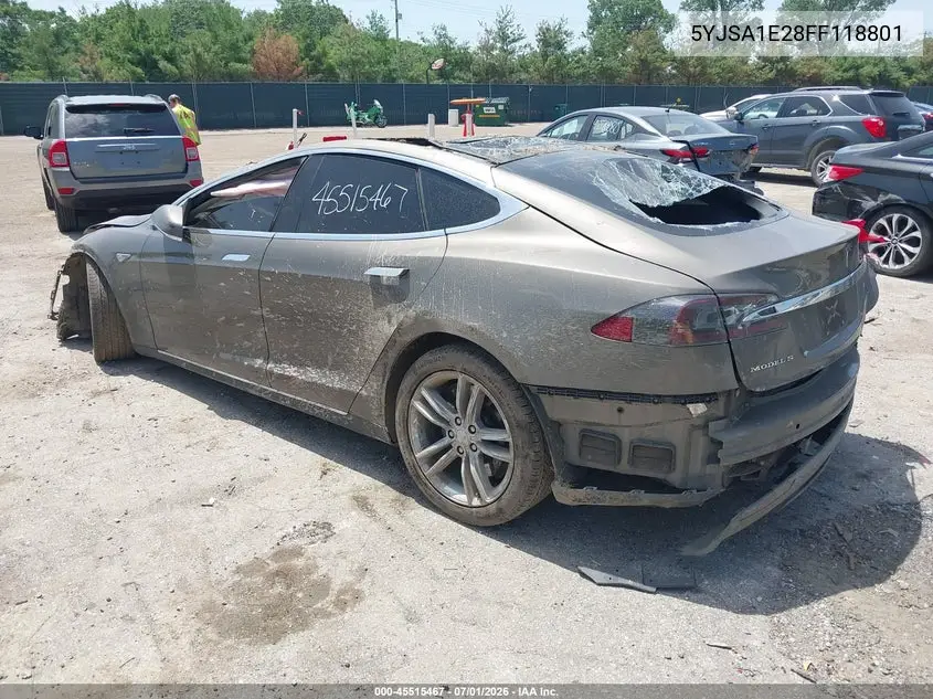 2015 Tesla Model S 70D/85D/P85D VIN: 5YJSA1E28FF118801 Lot: 45515467