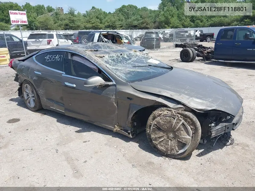 2015 Tesla Model S 70D/85D/P85D VIN: 5YJSA1E28FF118801 Lot: 45515467