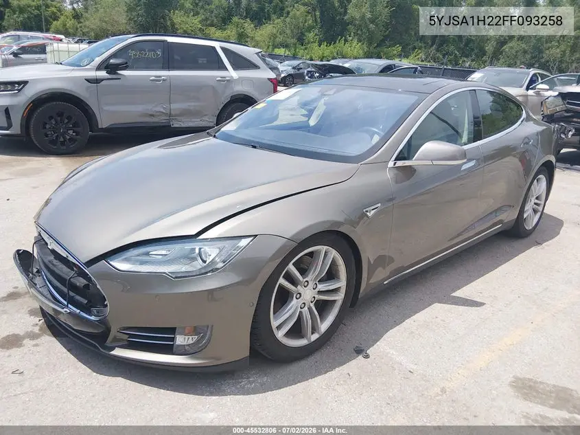 2015 Tesla Model S 70D/85D/P85D VIN: 5YJSA1H22FF093258 Lot: 45532806