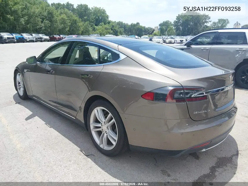 2015 Tesla Model S 70D/85D/P85D VIN: 5YJSA1H22FF093258 Lot: 45532806
