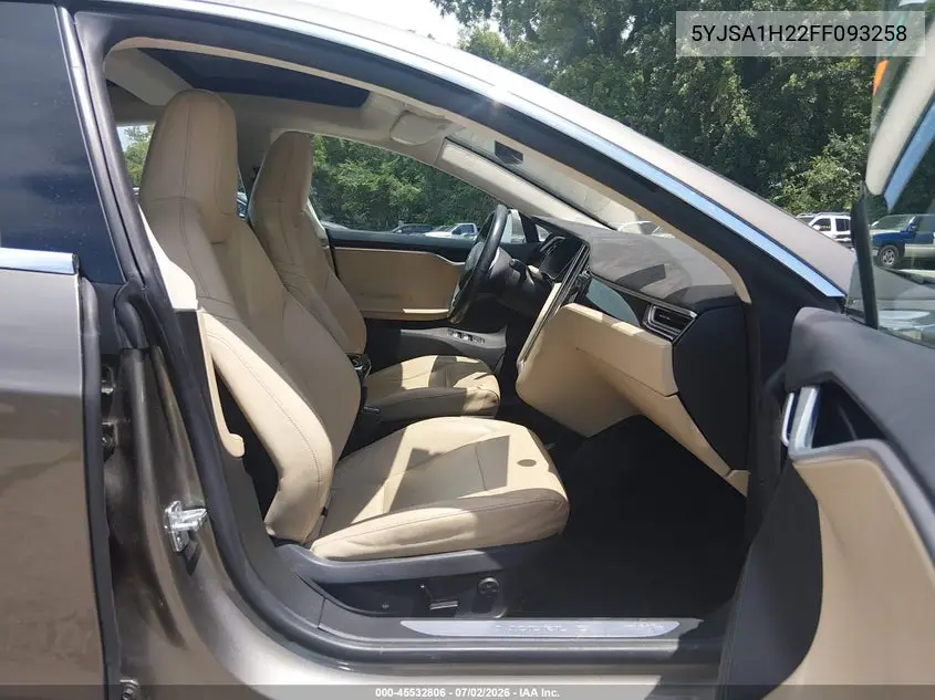 2015 Tesla Model S 70D/85D/P85D VIN: 5YJSA1H22FF093258 Lot: 45532806