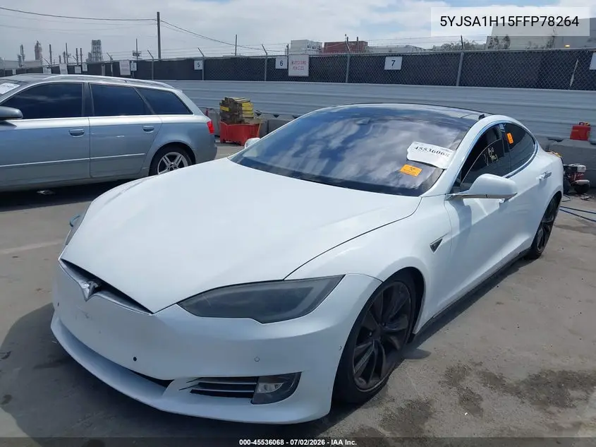 2015 Tesla Model S 60/70/85 VIN: 5YJSA1H15FFP78264 Lot: 45536068