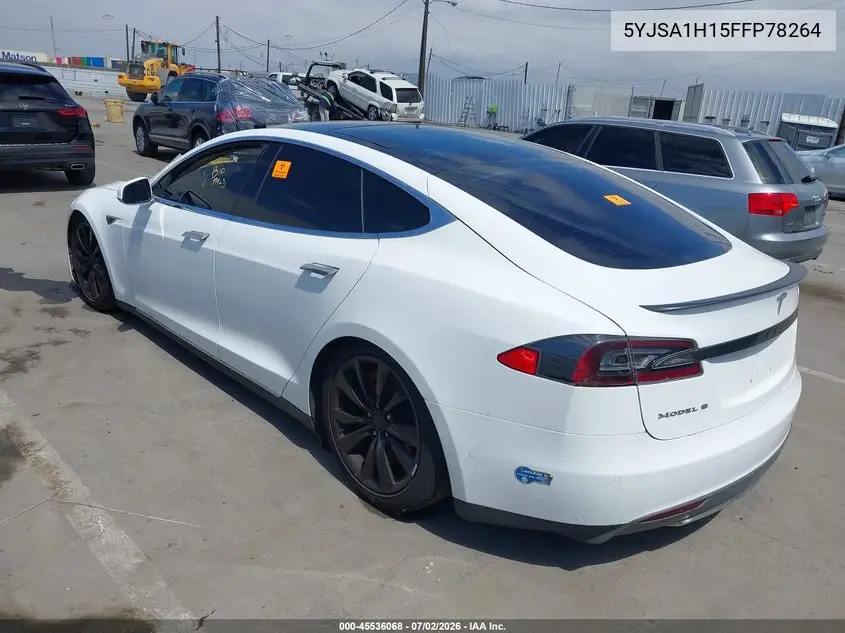 2015 Tesla Model S 60/70/85 VIN: 5YJSA1H15FFP78264 Lot: 45536068