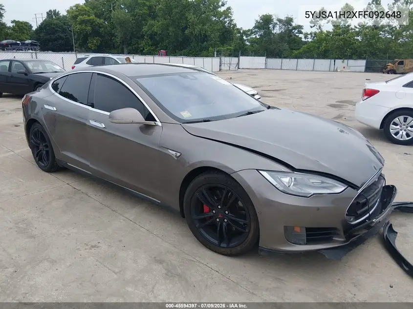 2015 Tesla Model S 70D/85D/P85D VIN: 5YJSA1H2XFF092648 Lot: 45594397