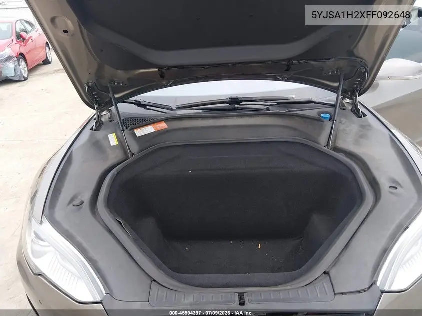 2015 Tesla Model S 70D/85D/P85D VIN: 5YJSA1H2XFF092648 Lot: 45594397