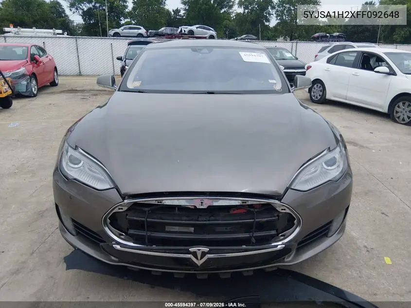 2015 Tesla Model S 70D/85D/P85D VIN: 5YJSA1H2XFF092648 Lot: 45594397