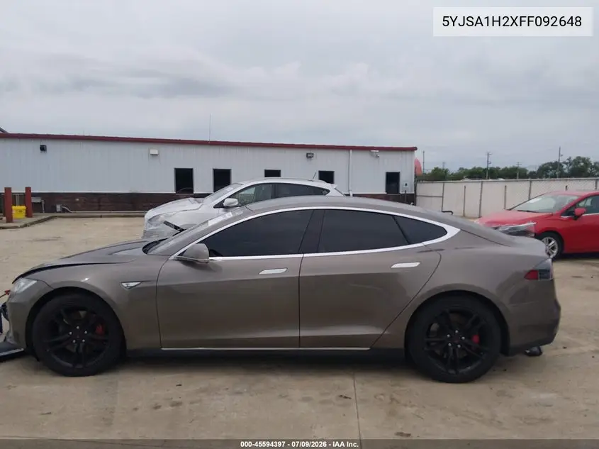 2015 Tesla Model S 70D/85D/P85D VIN: 5YJSA1H2XFF092648 Lot: 45594397