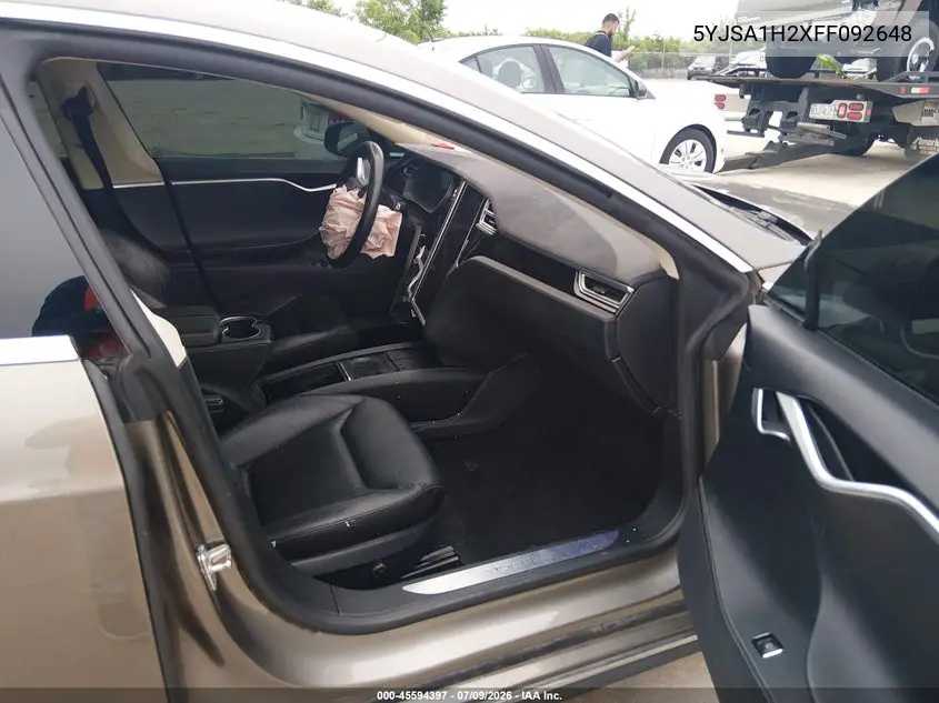 2015 Tesla Model S 70D/85D/P85D VIN: 5YJSA1H2XFF092648 Lot: 45594397