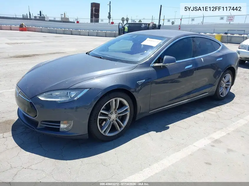 2015 Tesla Model S 60/70/85 VIN: 5YJSA1E12FF117442 Lot: 45603272