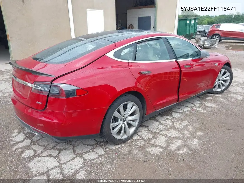 2015 Tesla Model S 70D/85D/P85D VIN: 5YJSA1E22FF118471 Lot: 45624375